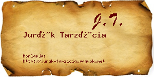 Jurák Tarzícia névjegykártya